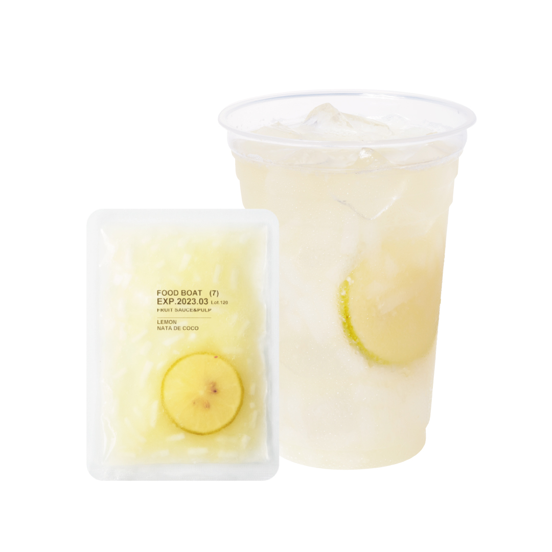 窒素冷凍フルーツソース 台湾レモン&ナタデココ 130g×10袋