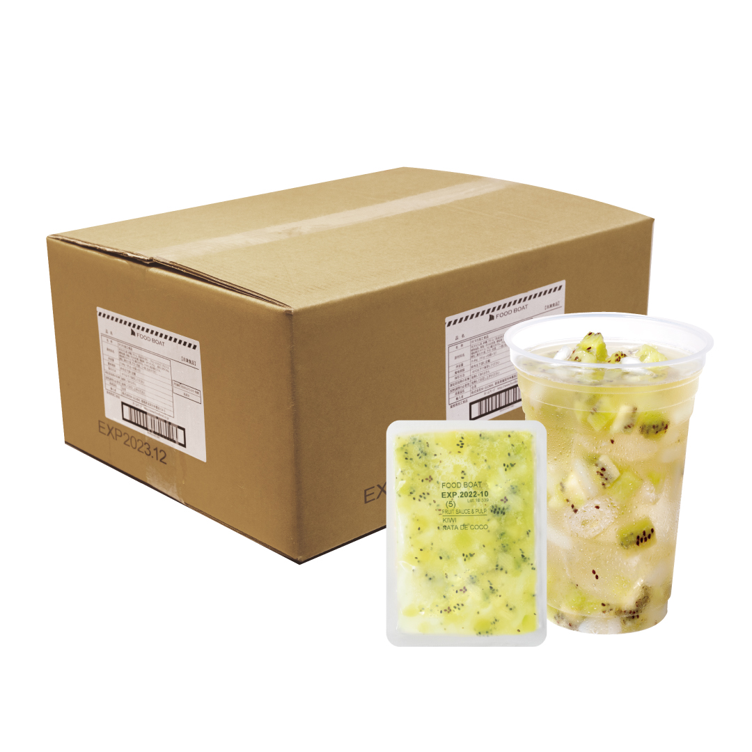 窒素冷凍フルーツソース キウイフルーツ＆ナタデココ 130g×10袋×12