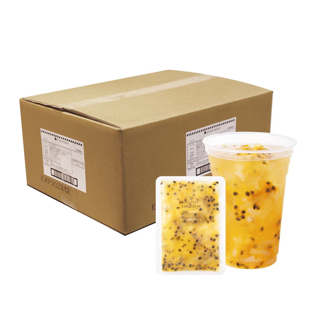 窒素冷凍フルーツソース パッションフルーツ＆ナタデココ 130g×10袋×12