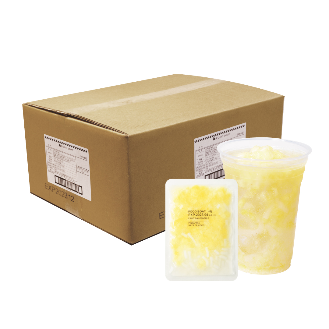 窒素冷凍フルーツソース パイナップル&ナタデココ 130g×10袋×12