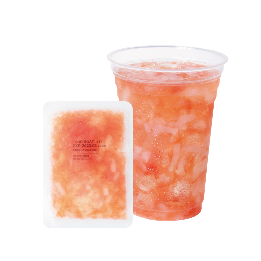 窒素冷凍フルーツソース グレープフルーツ＆ナタデココ 90g×10袋