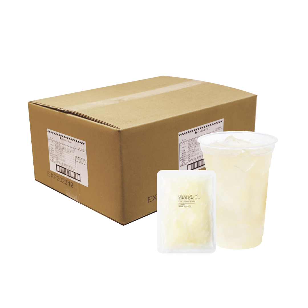 窒素冷凍フルーツソース 台湾レモン＆ナタデココ 90g×10袋×12